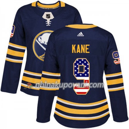 Buffalo Sabres Dresy Evander Kane 9 2017-2018 USA Flag Fashion Modrá Adidas Authentic - Dámské